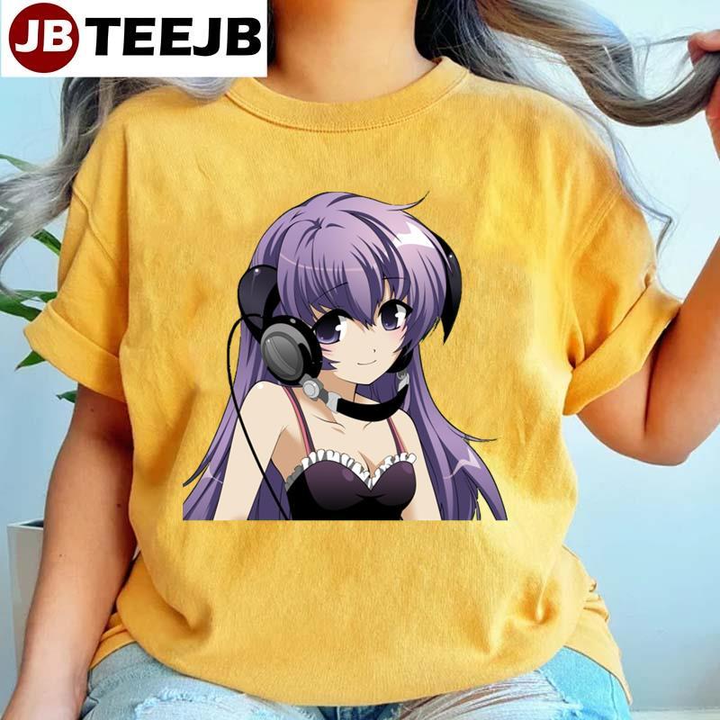 Hanyuu Headphones Aesthetic Kantai Collection Anime Manga TeeJB Unisex T-Shirt