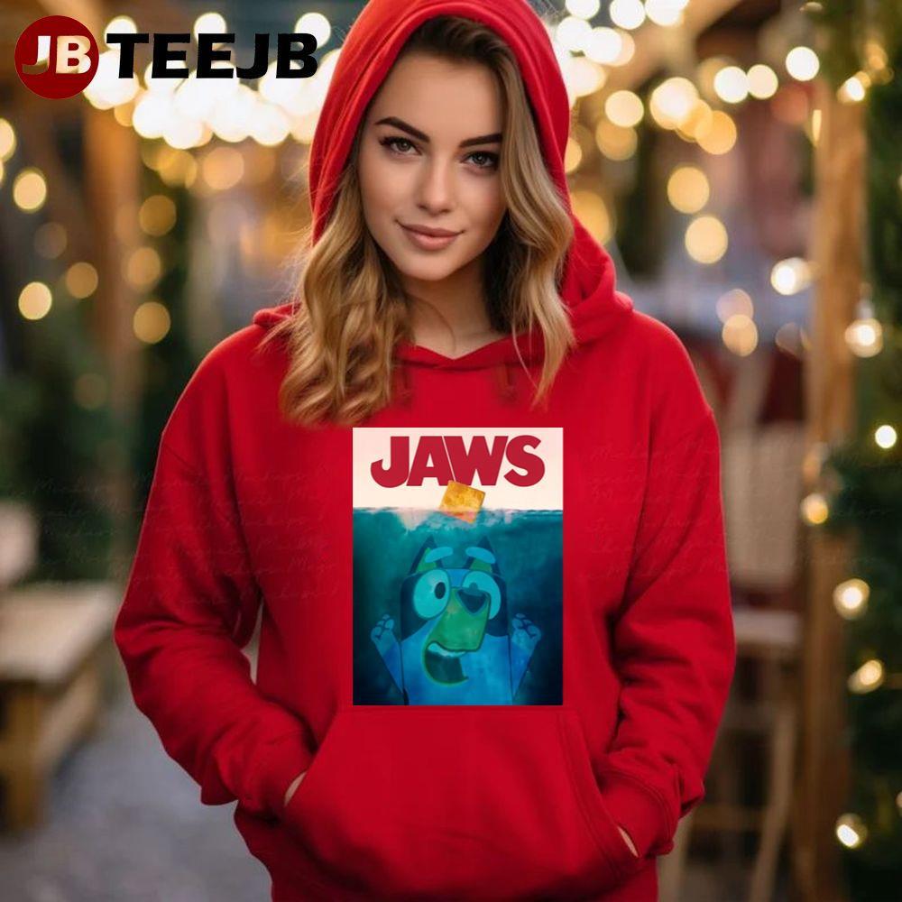 Jaws Bluey Funny TeeJB Unisex Hoodie