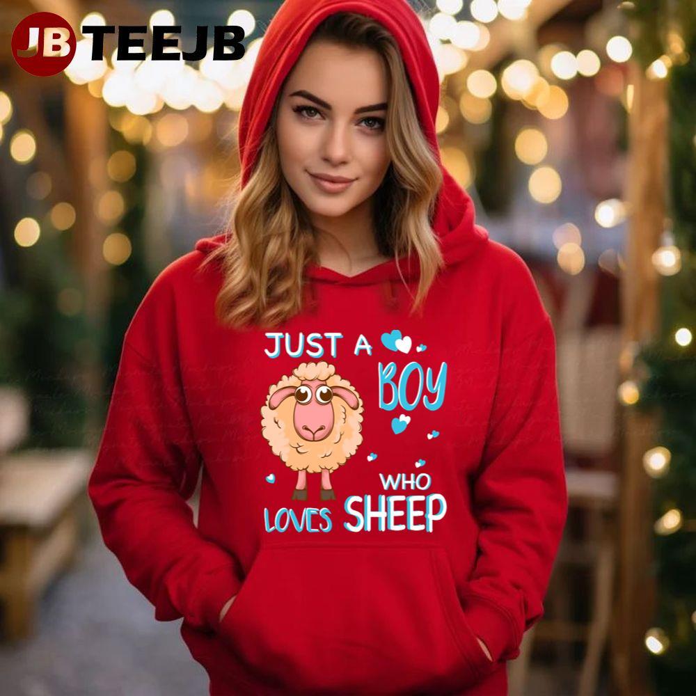 Just A Boy Who Loves Sheep Shaun The Sheep The Fight Before Christmas 2021 TeeJB Unisex Hoodie