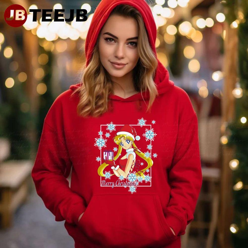 Merry Christmas Sailor Moon Blue Version TeeJB Unisex Hoodie