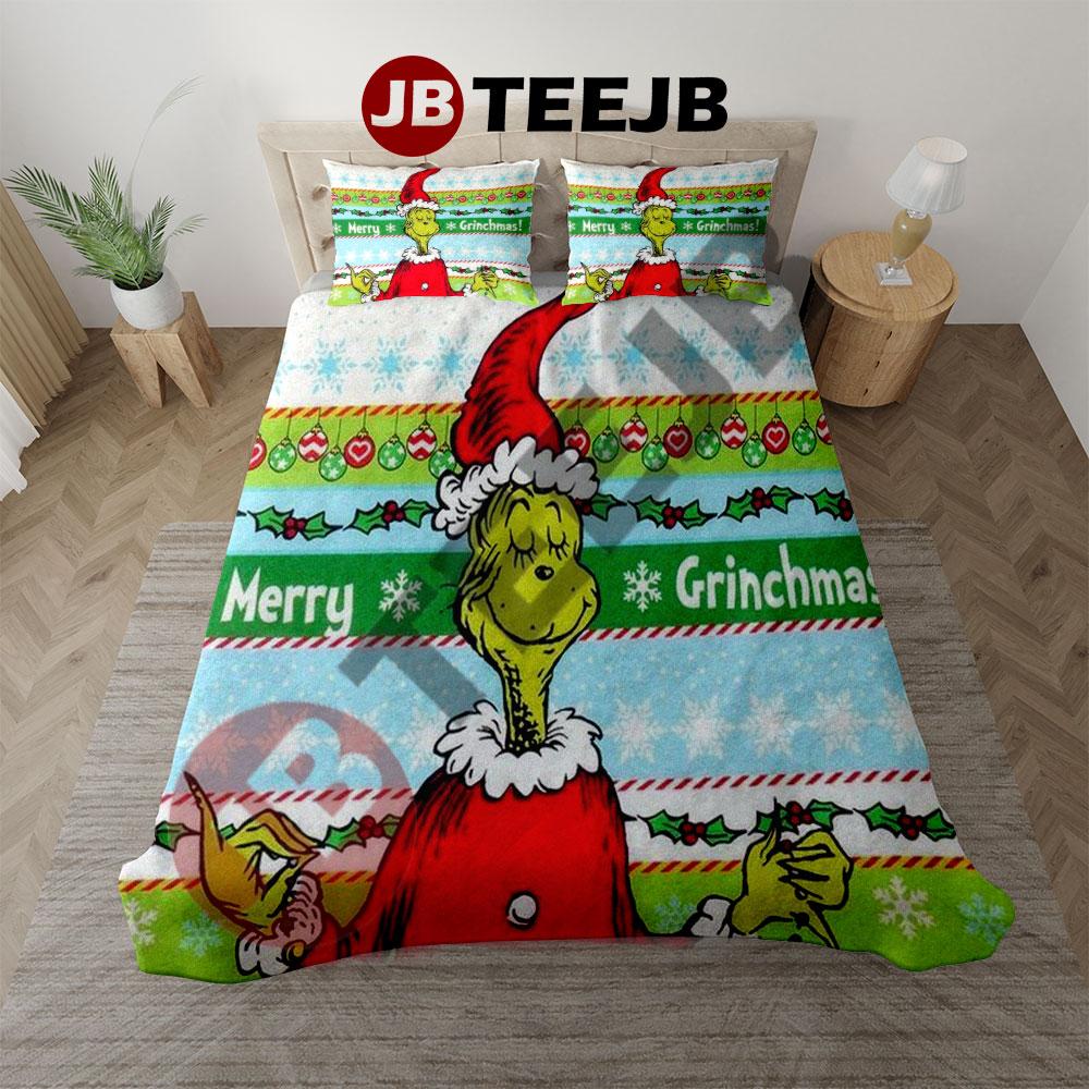 Merry Grinchmas Ugly Pattern Bedding Set