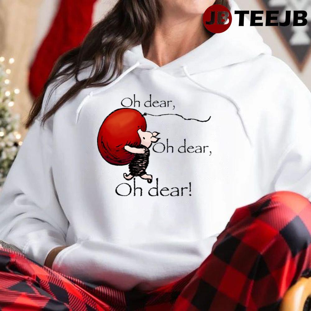 Oh Dear Piglet Winnie The Pooh A Very Merry Pooh Year TeeJB Unisex Hoodie