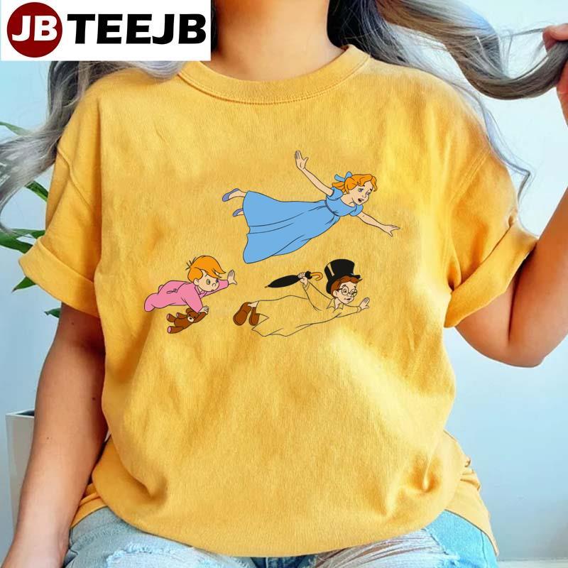 Peter Pan’s Wendy John And Michael Darling Flying TeeJB Unisex T-Shirt