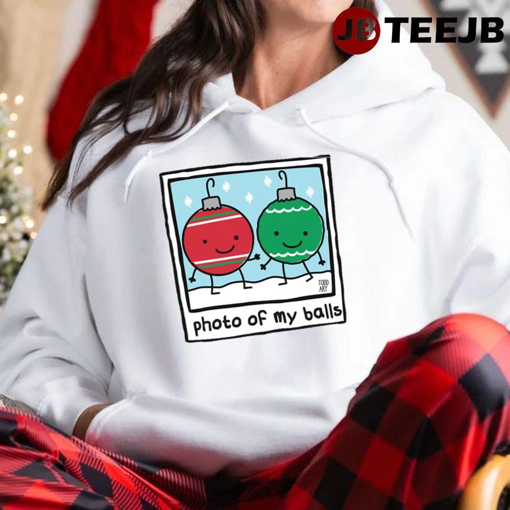 Photo Of My Balls Christmas TeeJB Unisex Hoodie