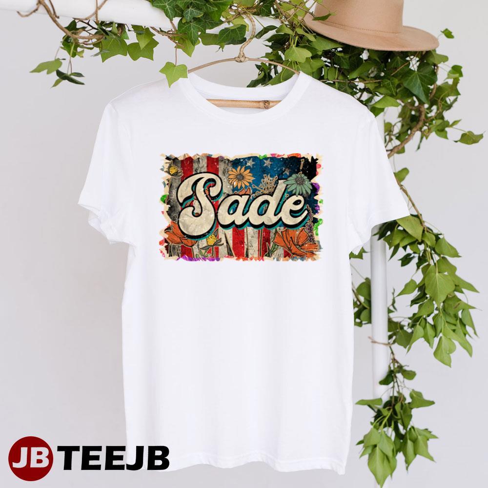 Retro Beautiful Flowers Flag Sade TeeJB Unisex T-Shirt