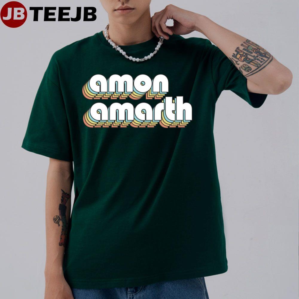 Retro Rainbow Typography Amon Amarth TeeJB Unisex T-Shirt