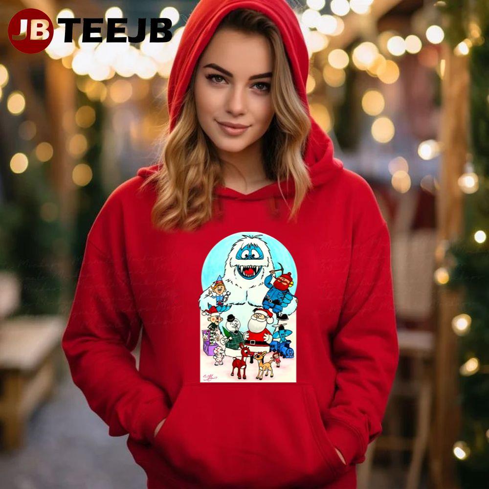 Rudolph Family Portrait Christmas TeeJB Unisex Hoodie