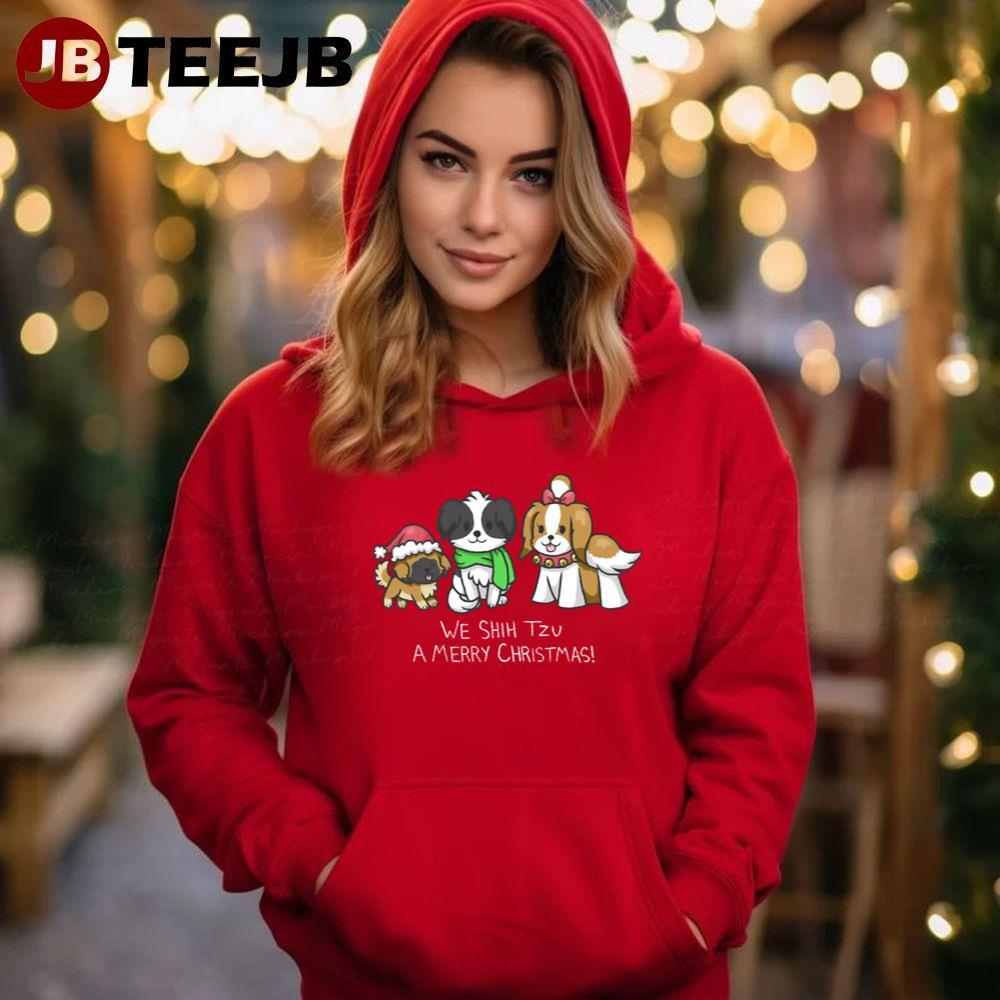 Shih Tzu A Merry Christmas TeeJB Unisex Hoodie