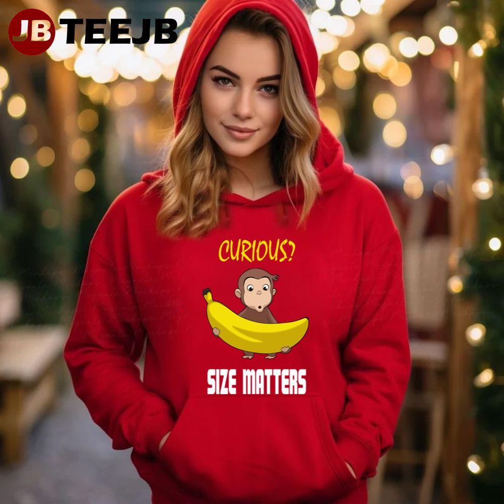 Size Matters Curious George A Very Monkey Christmas TeeJB Unisex Hoodie