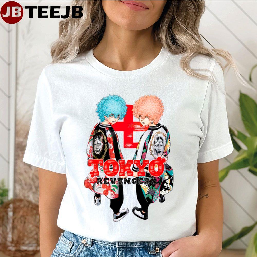 Smiley And Angry Twin Devils Tokyo Revengers Anime Manga TeeJB Unisex T-Shirt