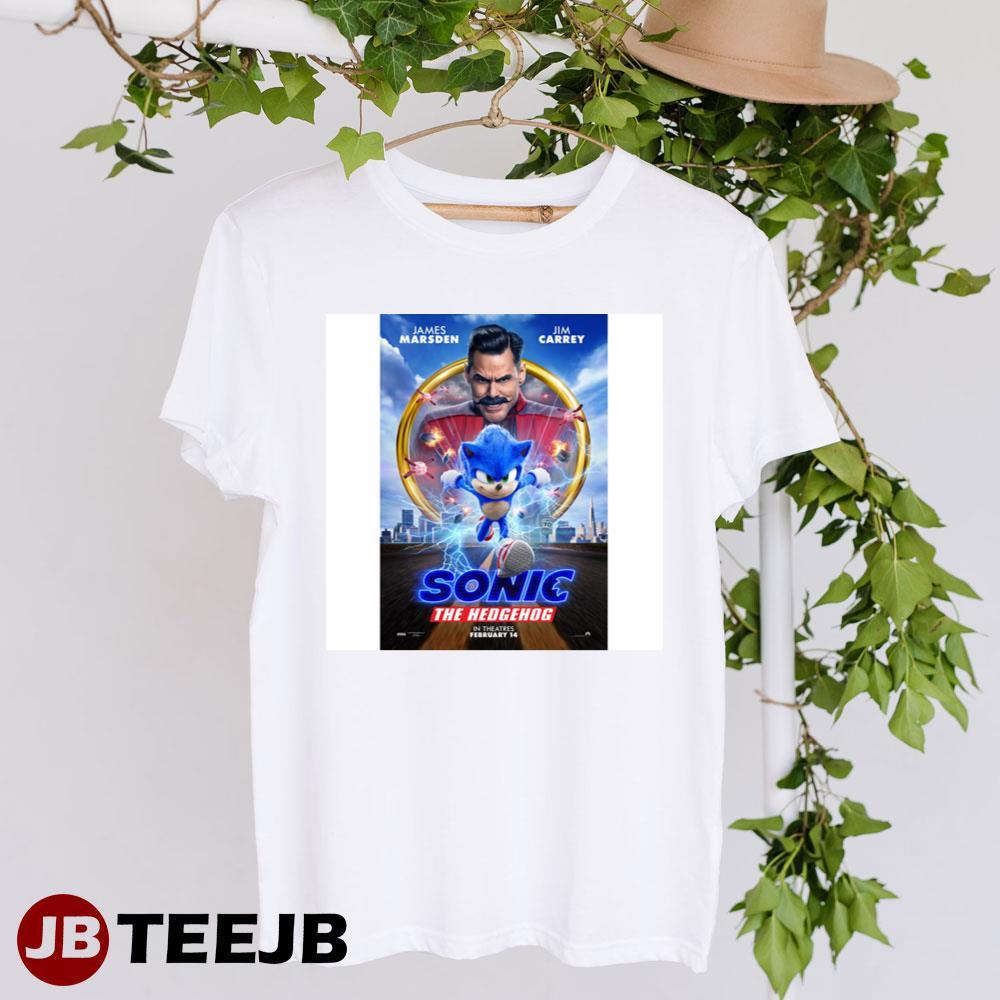 Sonic The Hedgehog Jim Carrey James Marsden Movie TeeJB Unisex T-Shirt