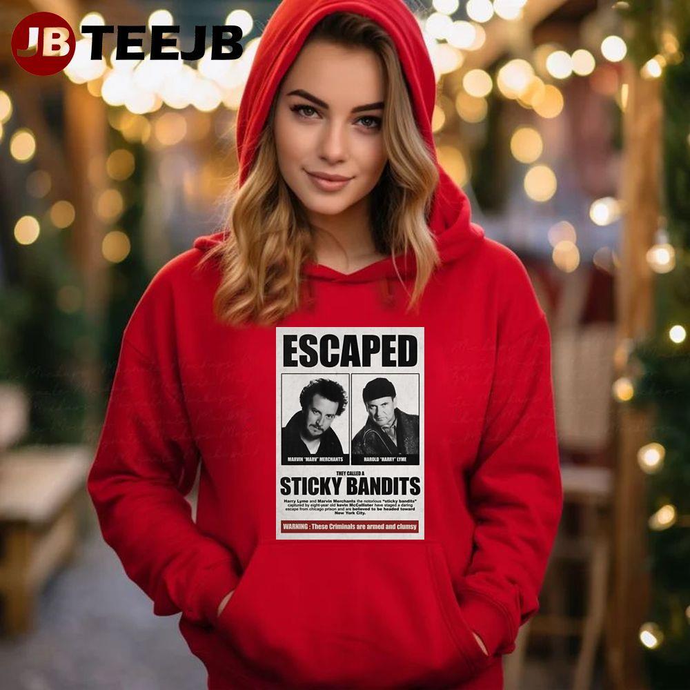 Sticky Bandits Grunge Home Alone Christmas TeeJB Unisex Hoodie