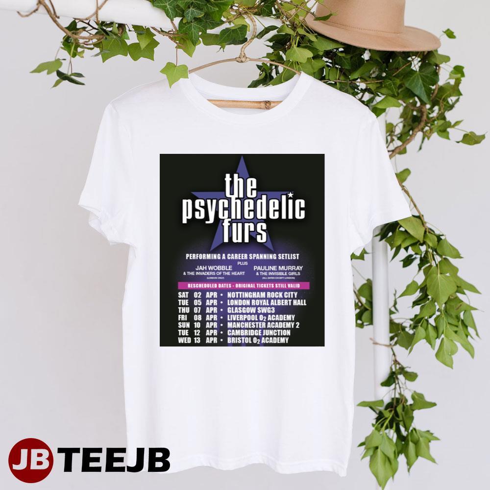 The Psychedelic Furs Performing A Career Spanning Setlist TeeJB Unisex T-Shirt