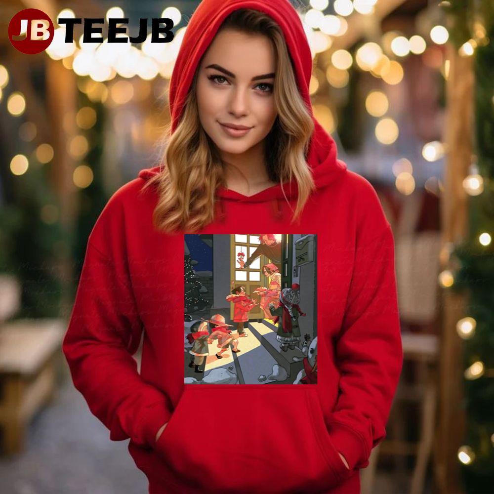 Three Kids And A Yonko In Christmas Anime Colorful TeeJB Unisex Hoodie