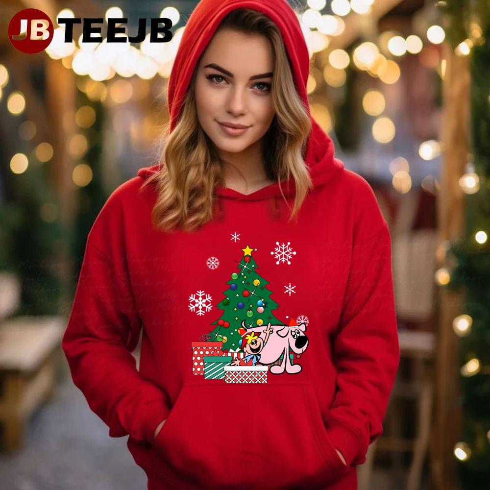 Tom Terrific And Mighty Manfred The Wonder Dog Around The Christmas Tree TeeJB Unisex Hoodie