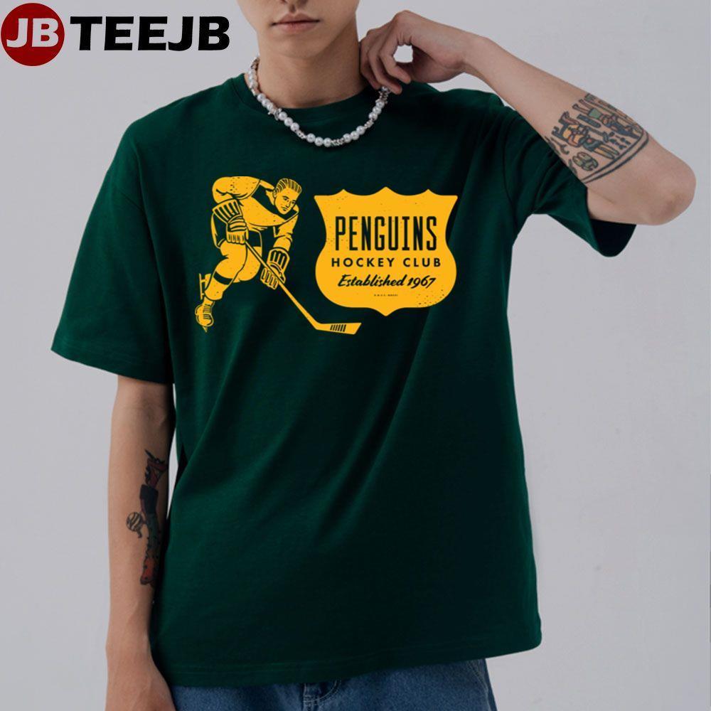 Vintage Hockey Style Yellow Pittsburgh Penguins TeeJB Unisex T-Shirt