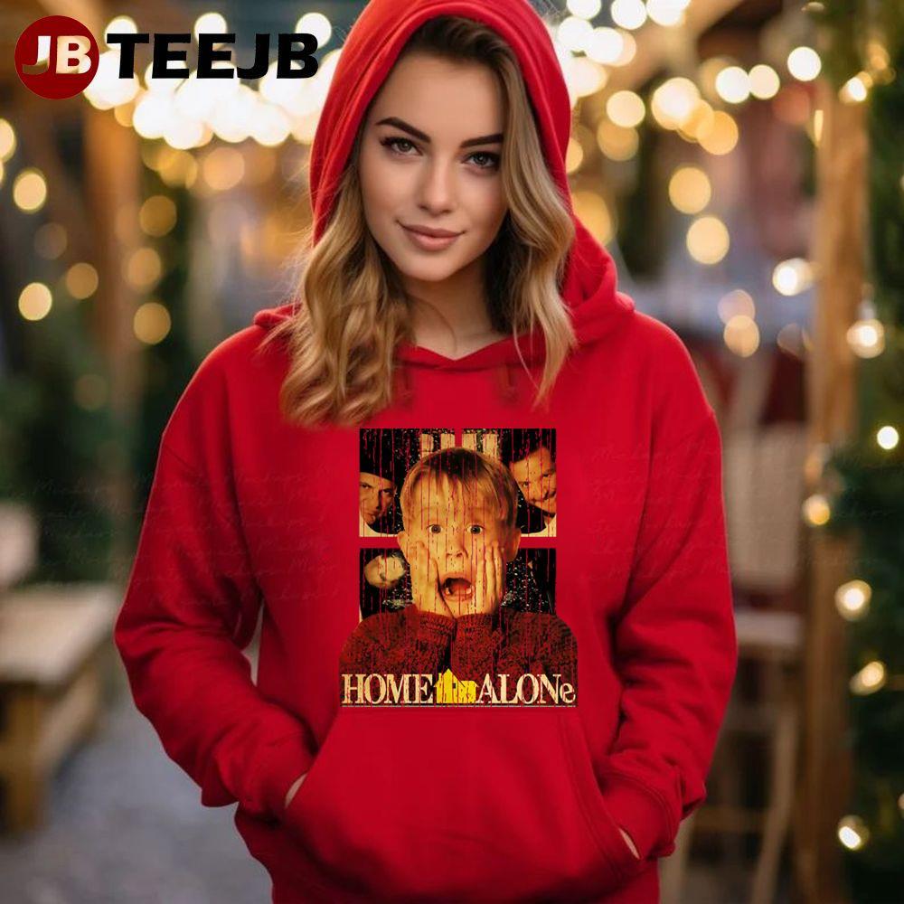 Vintage Home Alone Christmas TeeJB Unisex Hoodie