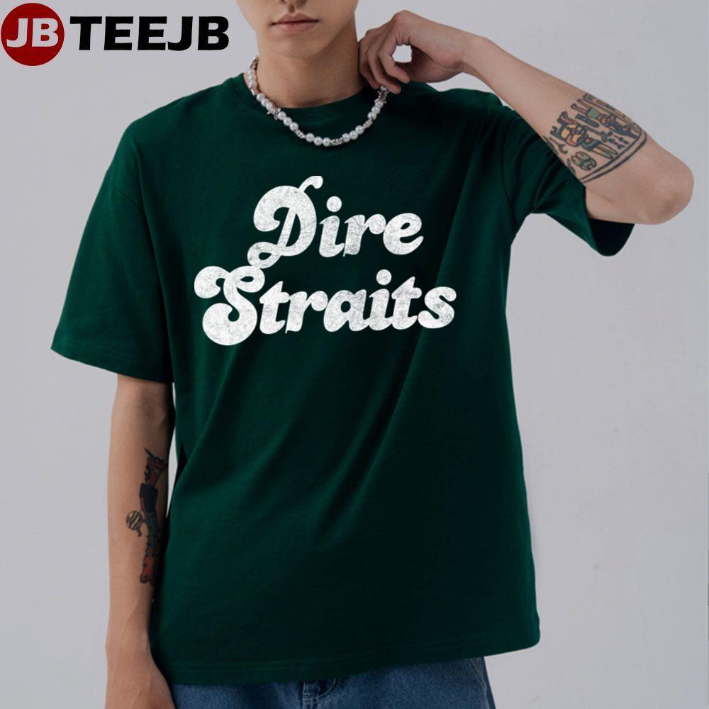 White Art Dire Straits Logo TeeJB Unisex T-Shirt