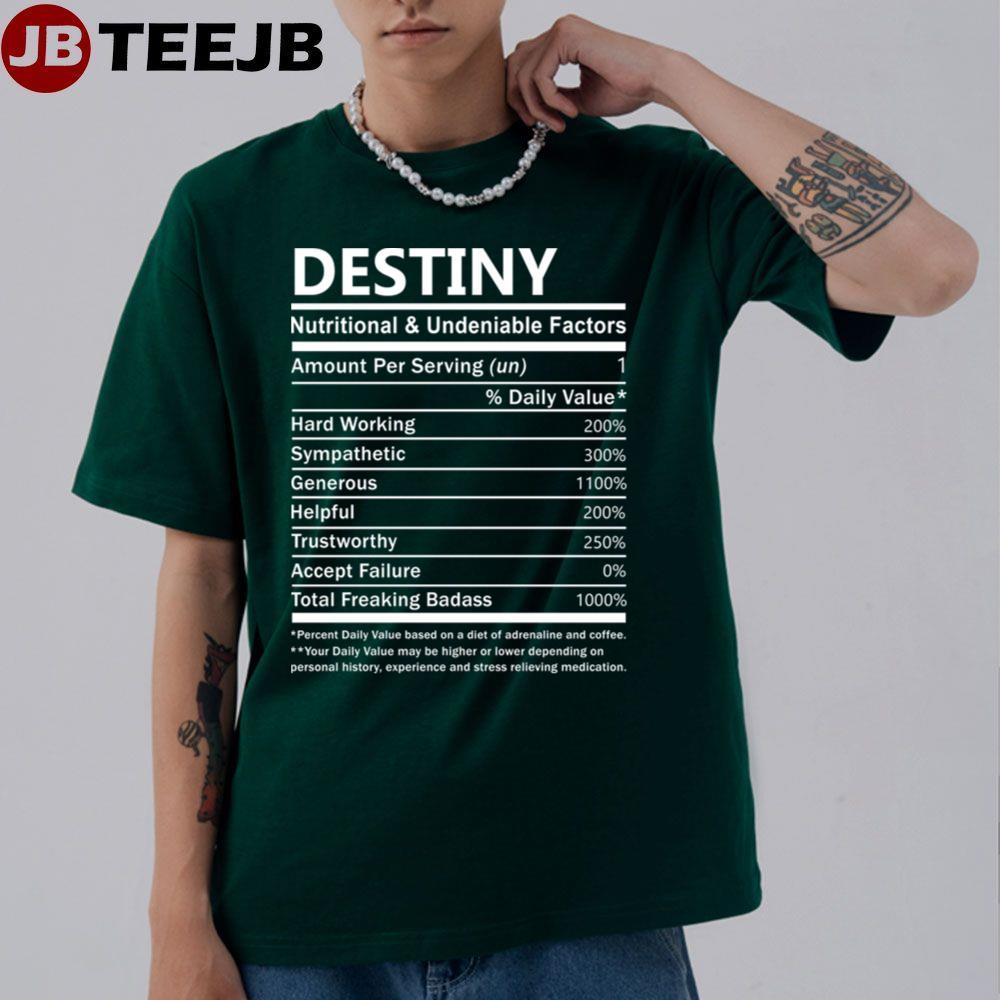 White Destiny Name Nutritional And Undeniable Tekken TeeJB Unisex T-Shirt