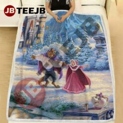 Art Beauty And The Beast The Enchanted Christmas 1 Blanket