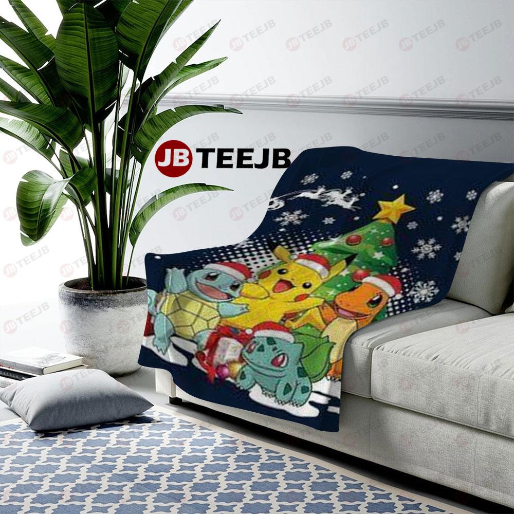 Art Pokémon Christmas 02 US Cozy Blanket