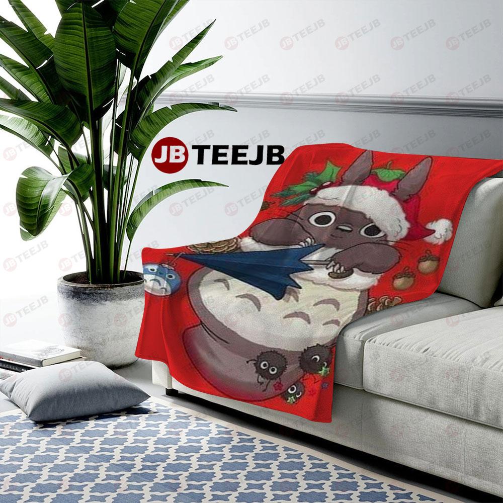 Art Totoro Ghibli Studio Christmas 13 US Cozy Blanket