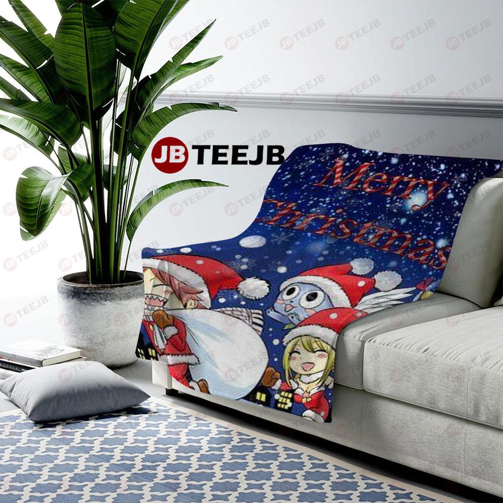 Cute Fairy Tail Anime Christmas 06 US Cozy Blanket