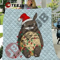 Cute Totoro Ghibli Studio Christmas 3 Quilt