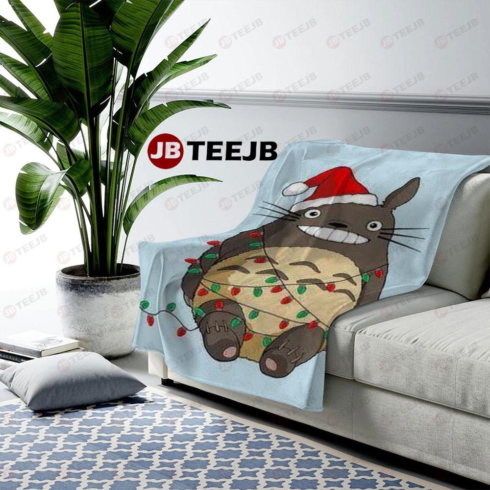 Cute Totoro Ghibli Studio Christmas 3 US Cozy Blanket