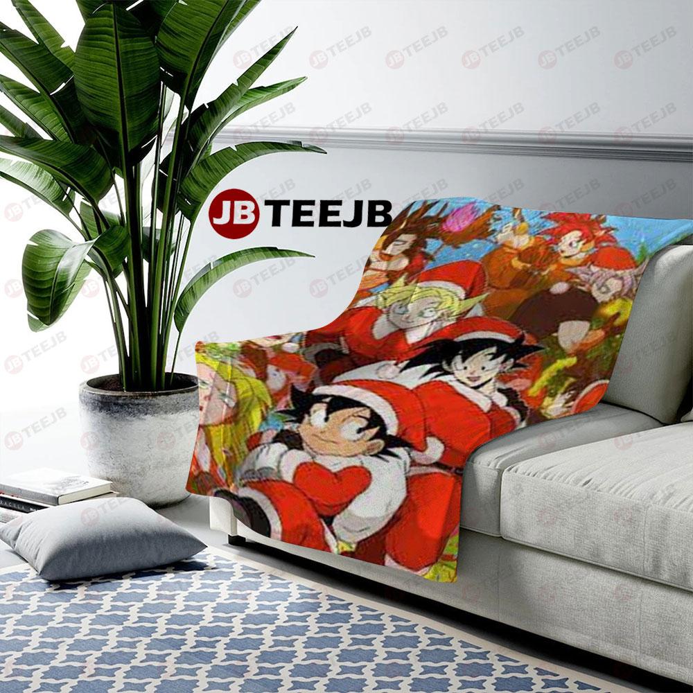 Dragon Ball Manga Christmas 34 US Cozy Blanket