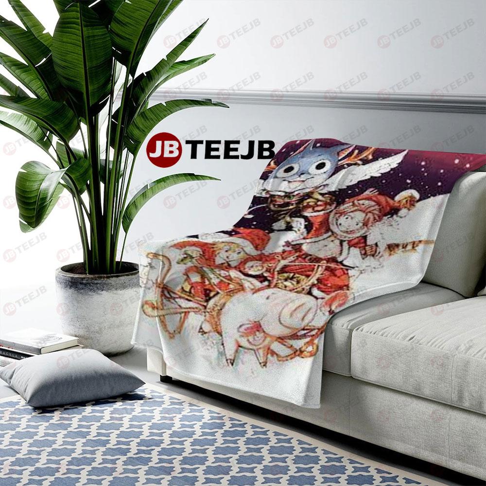 Fairy Tail Anime Christmas 35 US Cozy Blanket