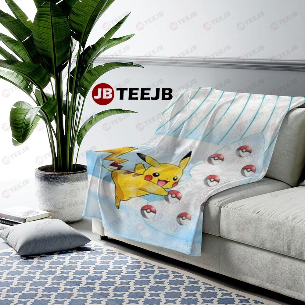 Fanart Pokémon Christmas 09 US Cozy Blanket