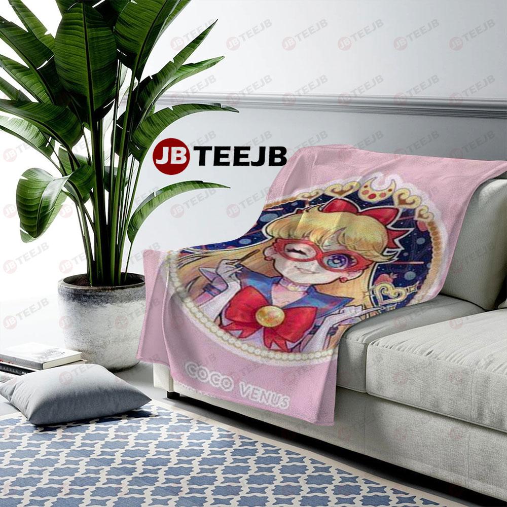 Fanart Sailor Moon Christmas 8 US Cozy Blanket