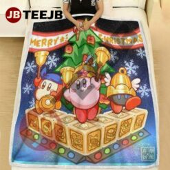 Funny Kirby Christmas 04 Blanket