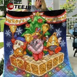 Funny Kirby Christmas 04 Quilt