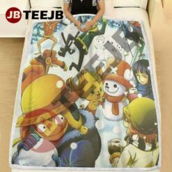 Funny One Piece Manga Christmas 18 Blanket