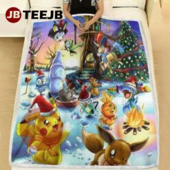 Funny Pokémon Christmas 01 Blanket