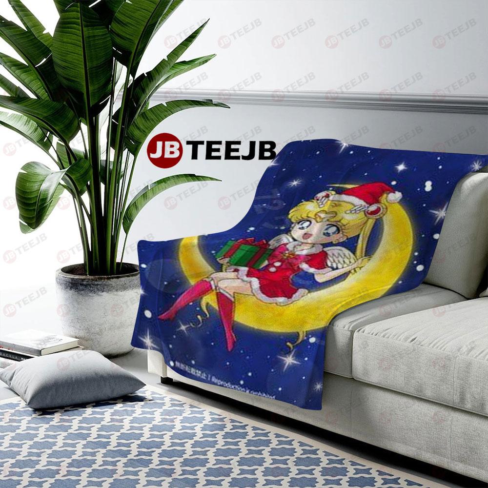 Funny Sailor Moon Christmas 04 US Cozy Blanket