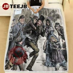 Graphic Scrooge A Christmas Carol Movie Blanket