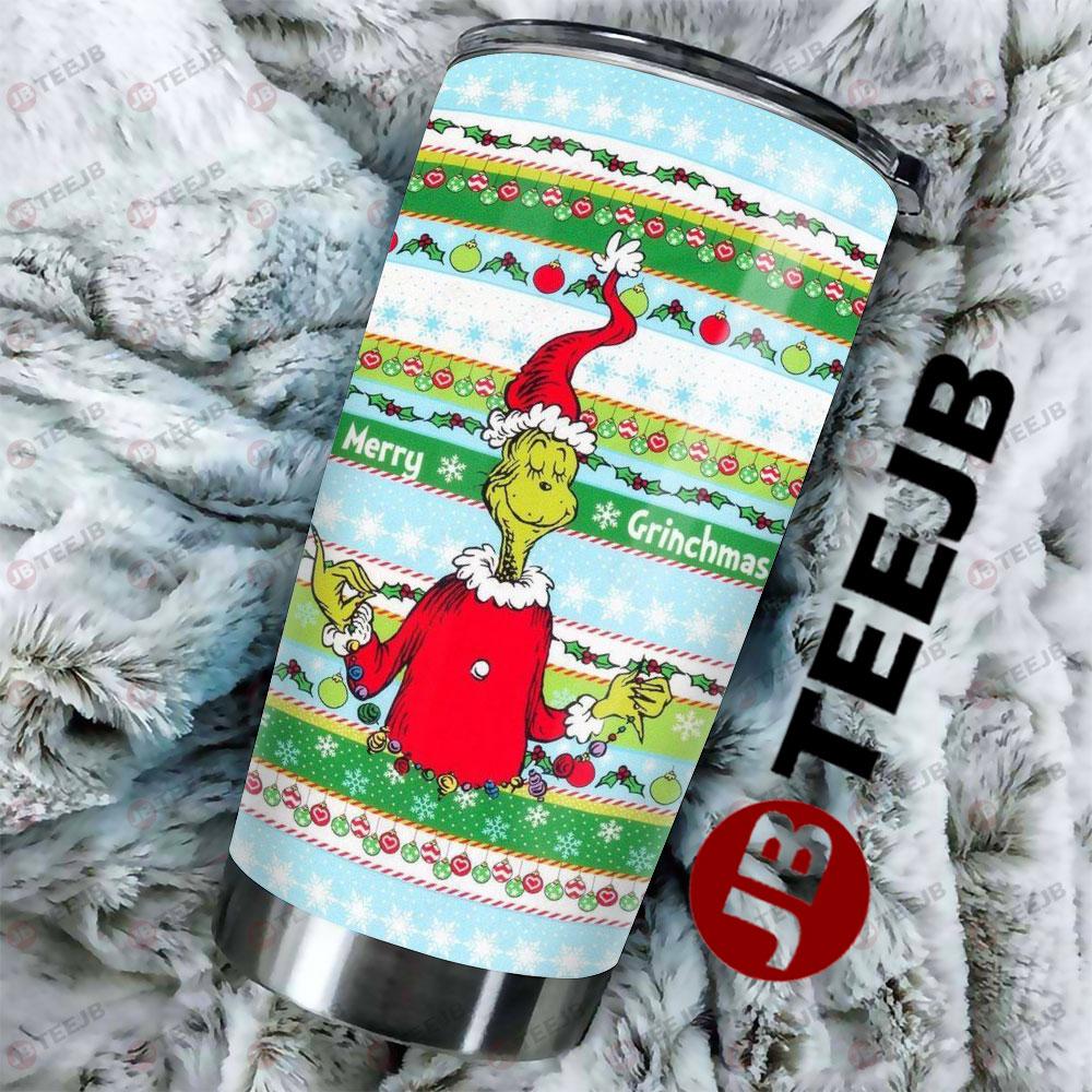 Merry Grinchmas Ugly Pattern Tumbler