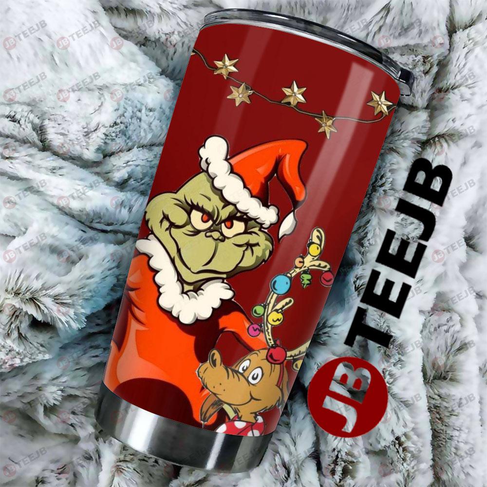 Red Art Max And Grinch Tumbler