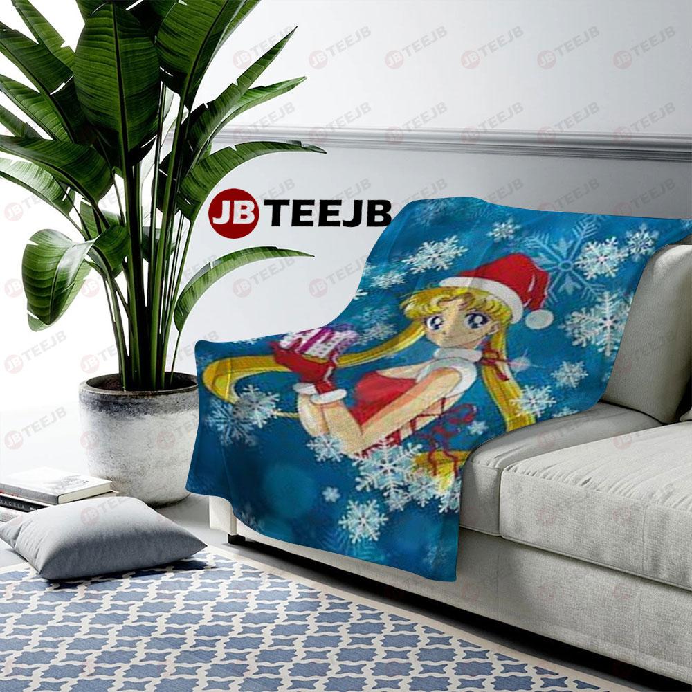 Sailor Moon Christmas 13 US Cozy Blanket