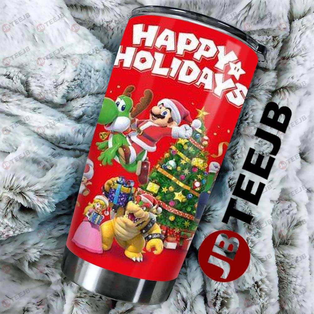 Super Mario Christmas 07 Tumbler