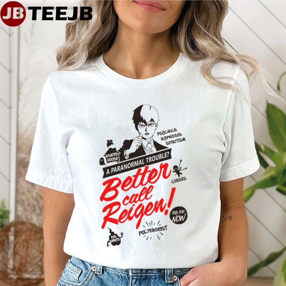 Better Call Reigen Mob Psycho 100 Manga TeeJB Unisex T-Shirt