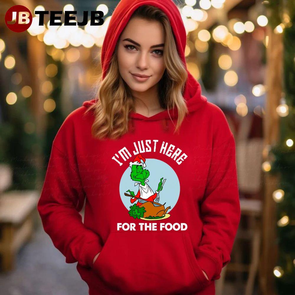 I’m Just Here For The Food Dr. Seuss’ How The Grinch Stole Christmas TeeJB Unisex Hoodie