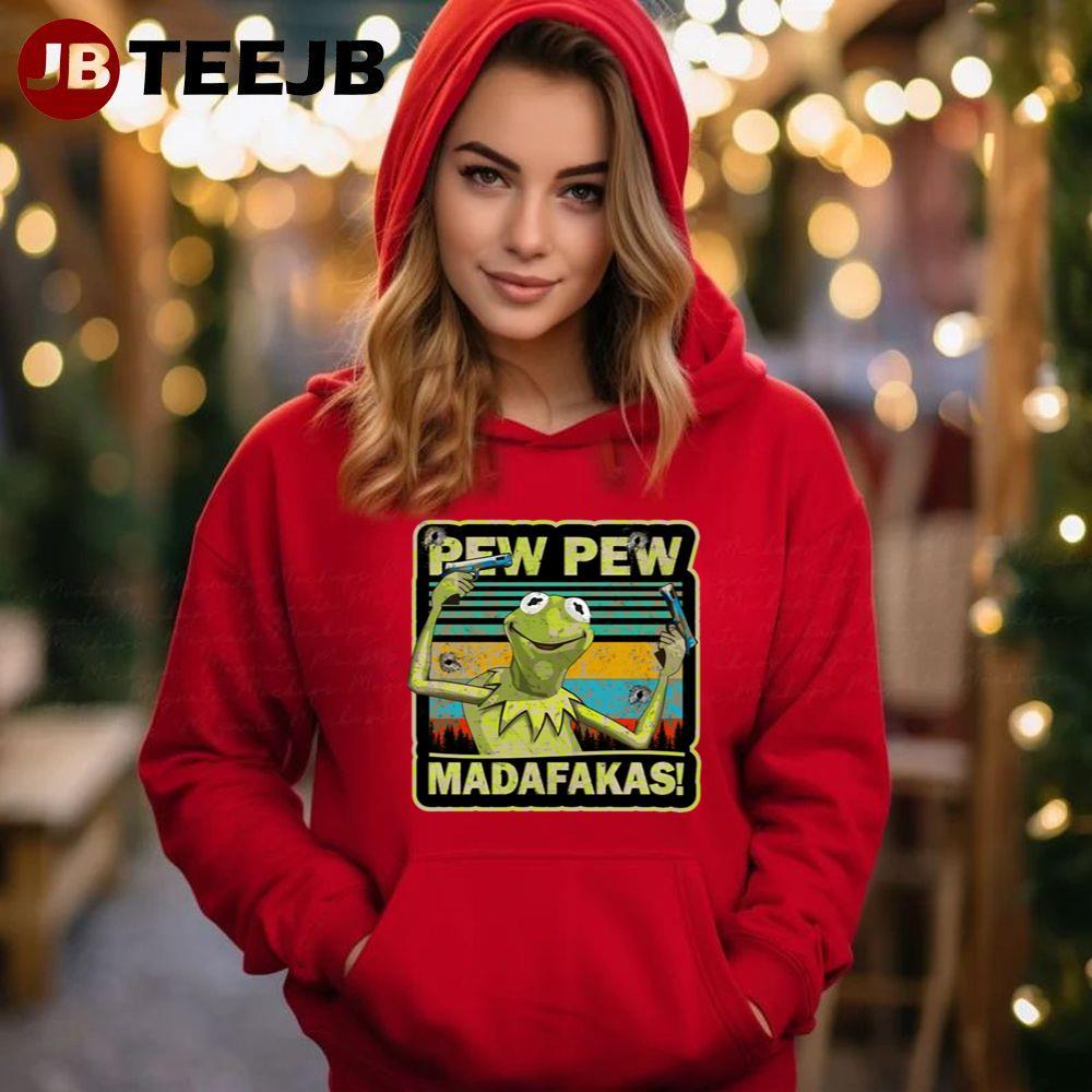 Pew Pew Kermit The Muppet Christmas Carol TeeJB Unisex Hoodie