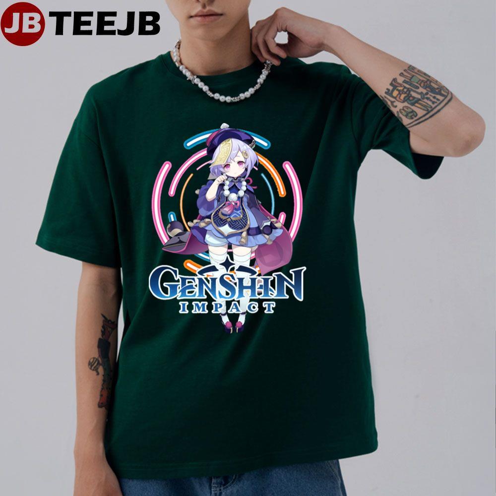 Qiqi Genshin Impact Anime Manga TeeJB Unisex T-Shirt