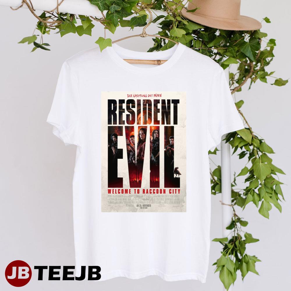 Resident Evil Welcome To Raccoon City Kaya Scodelario Robbie Amell Film Art TeeJB Unisex T-Shirt