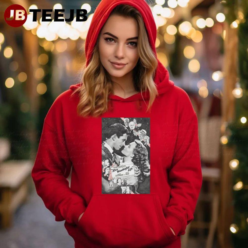 Romantic Love It’s A Wonderful Life Christmas TeeJB Unisex Hoodie