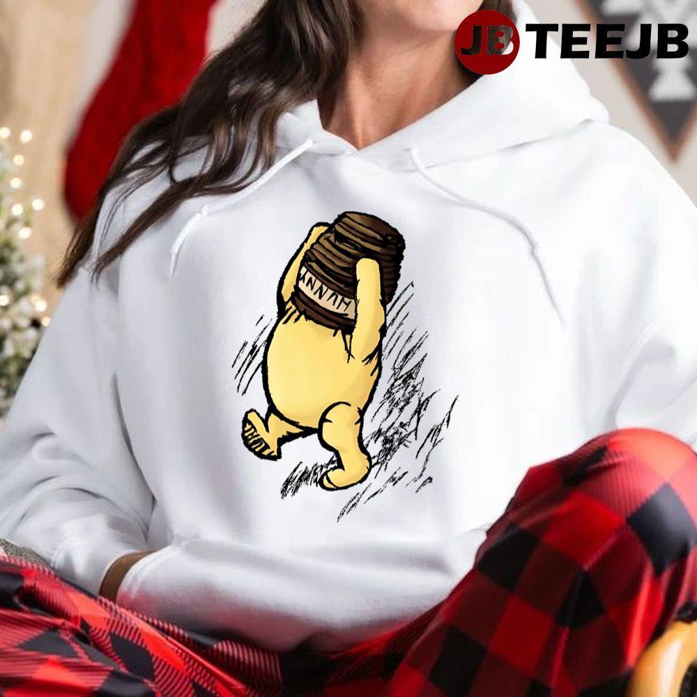 Stuck In A Hunny Pot Winnie The Pooh A Very Merry Pooh Year TeeJB Unisex Hoodie